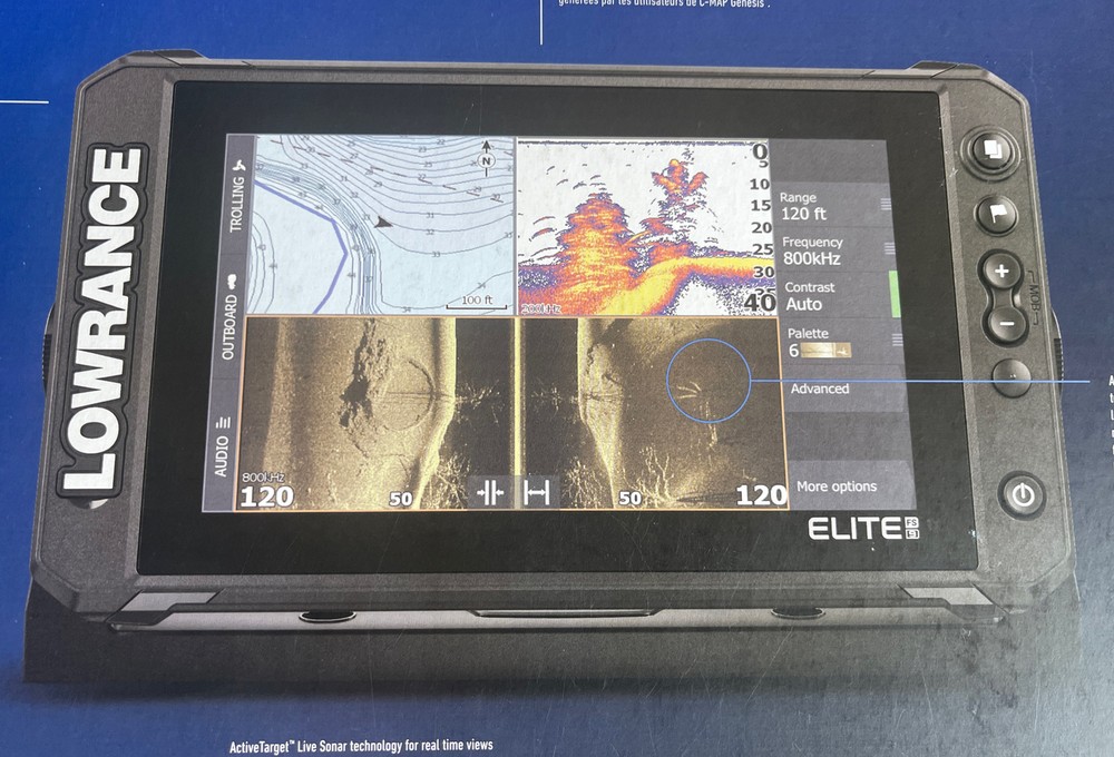 Lowrance Elite FS 9 Fishfinder Chartplotter w/ Active Imaging 3-in-1 Transducer