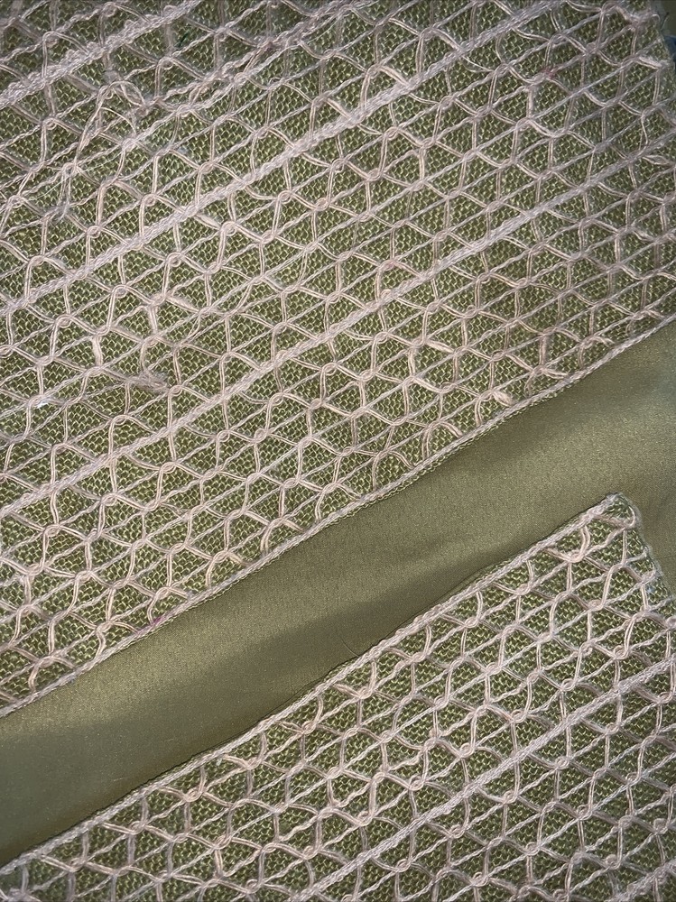 MAX STUDIO Table Runner Farmhouse Burlap Accent Sage Green Lined 6ft