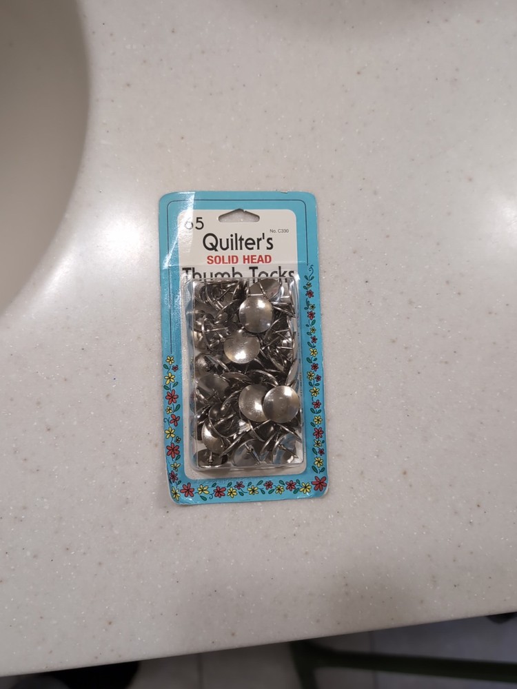 Collins Quilter's Solid Head 65 Thumb Tacks For hand quilting frames Hold quilts