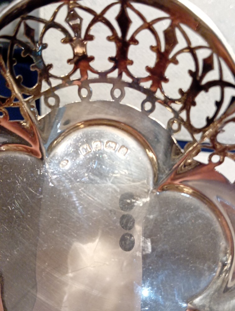 Solid Silver Victorian Basket.