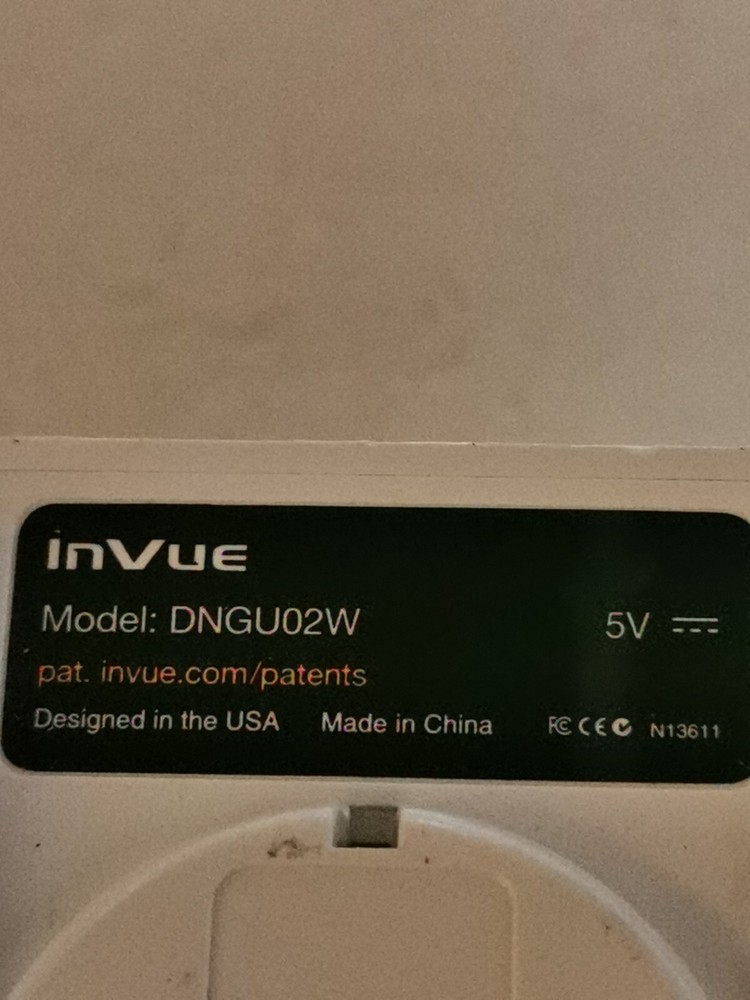 InVue Alarm Unit - White DNGU02W 5v Working/#D13