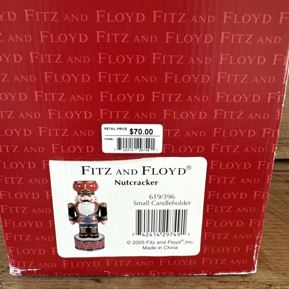Fitz And Floyd Nutcracker Collection Small Candleholder 13" with Box 2005