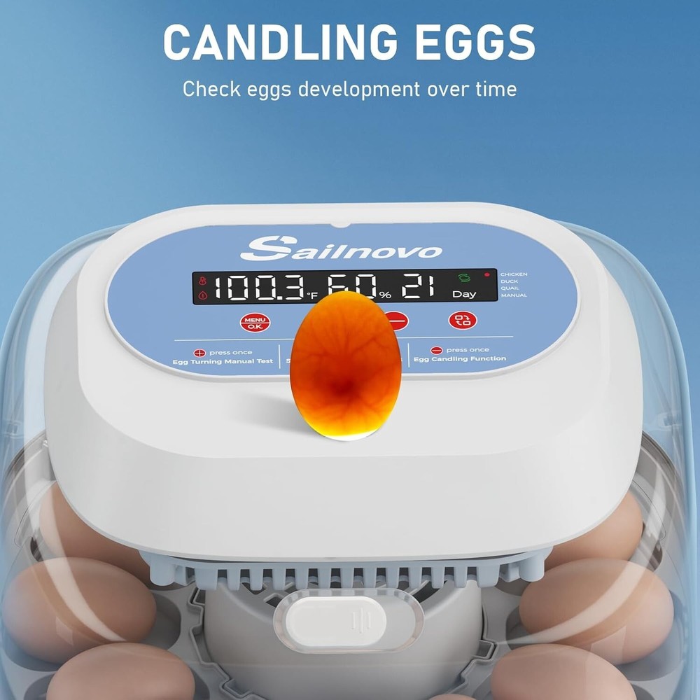 Incubators for Hatching Eggs 12 Egg Incubator,Automatic Egg Turning,for Farm Use
