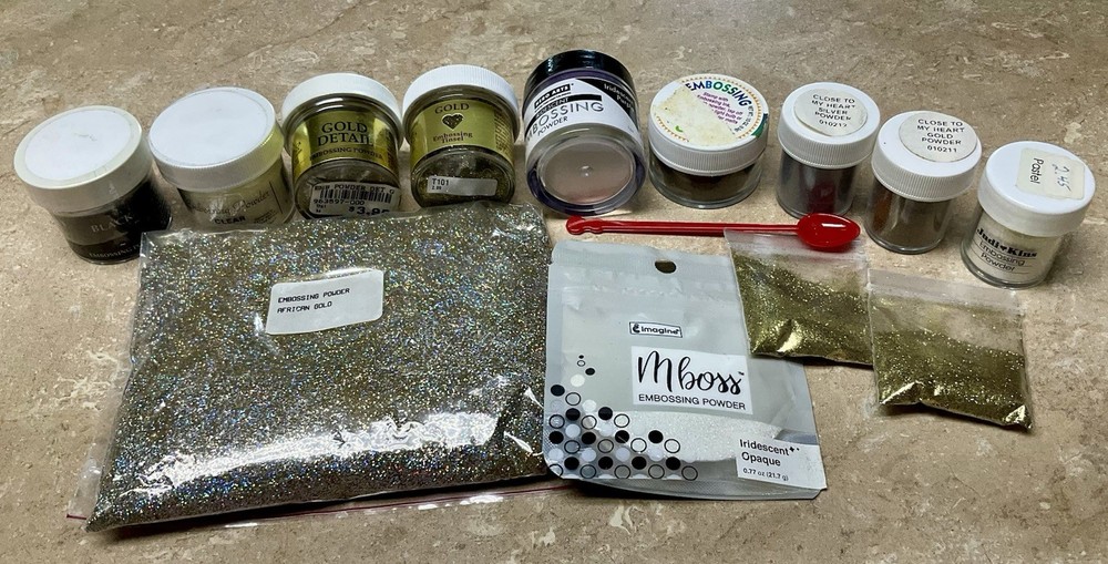 Embossing Powder & Glitter LOT Mixed Brands & Sizes