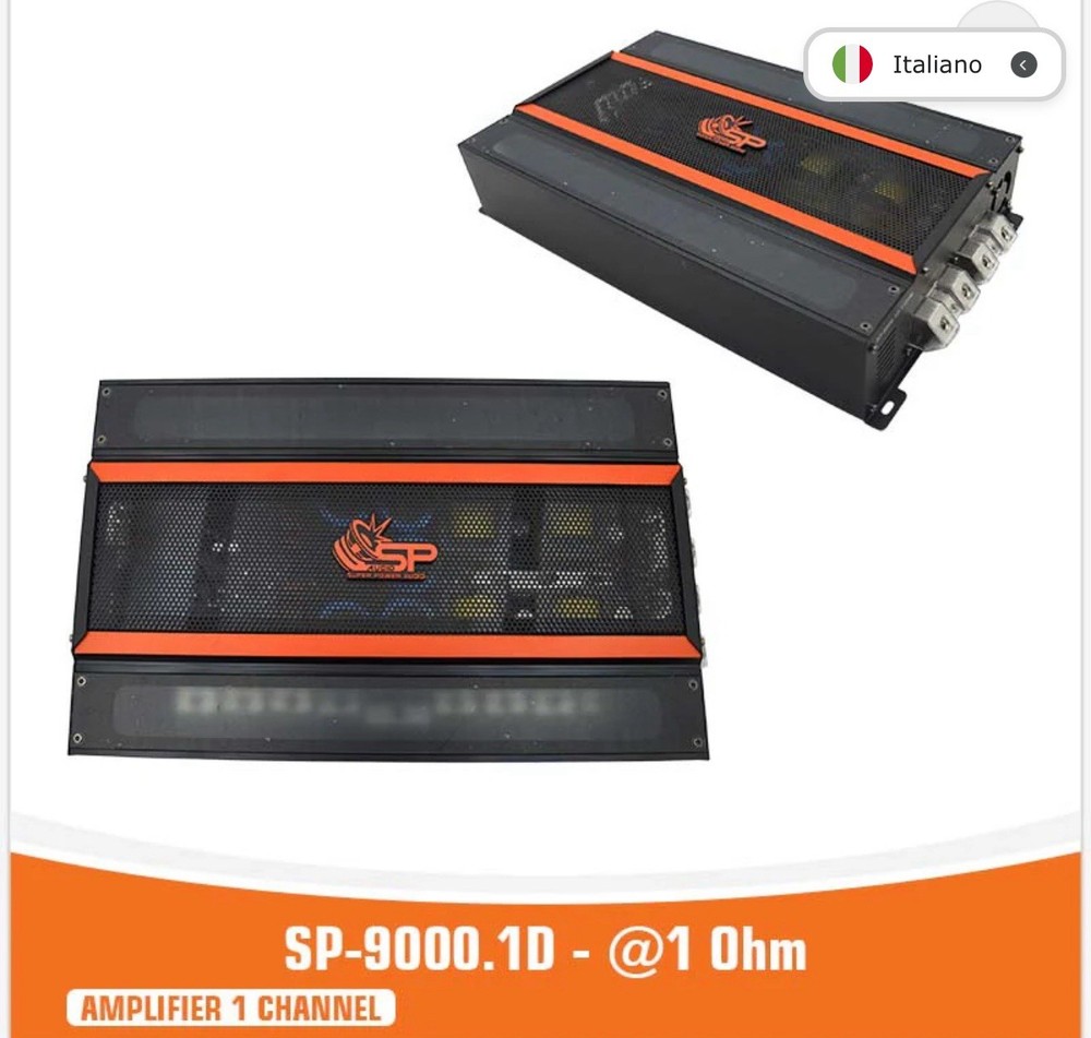 SP Audio Mono Amp Full Range 9000.1 @ 1 Ohm