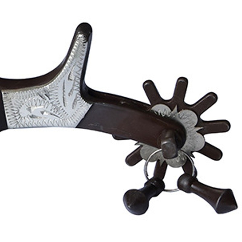 2lots Decorative Western Spurs for Large Boot Coppers Buckles Feature Iron