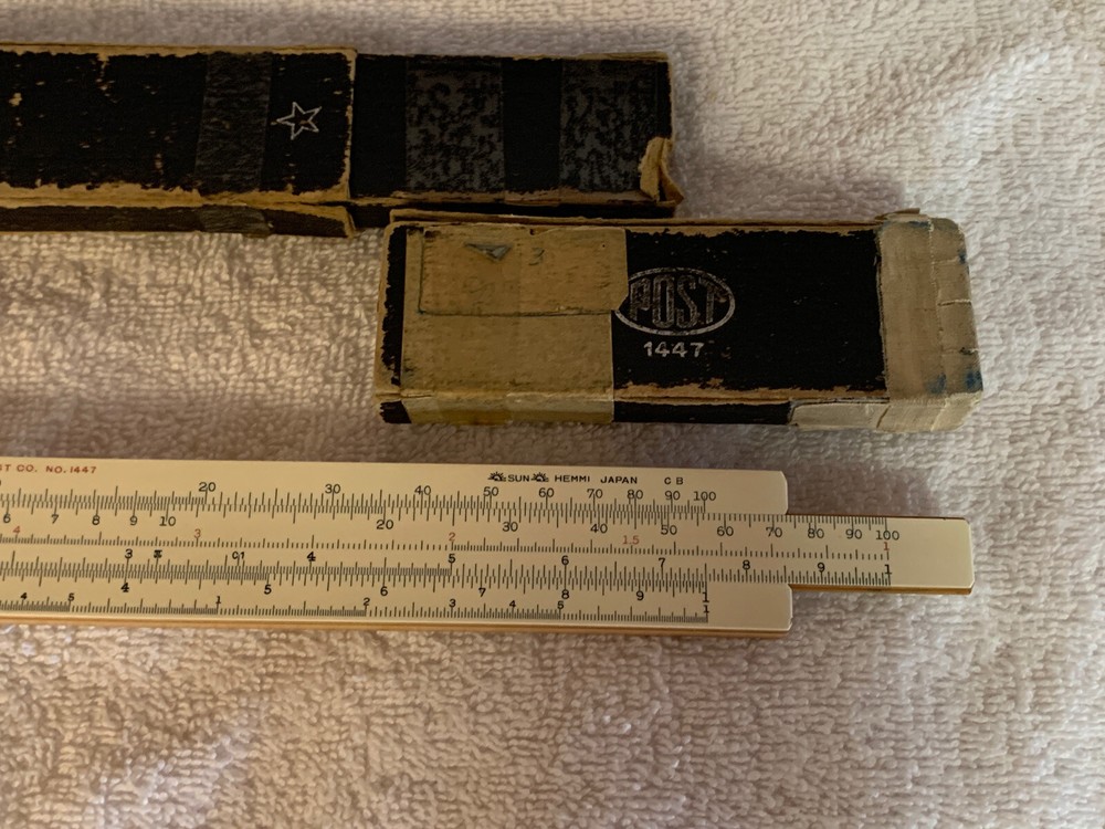 Frederick Post Slide Rule 1447 Hemmi Japan with Case