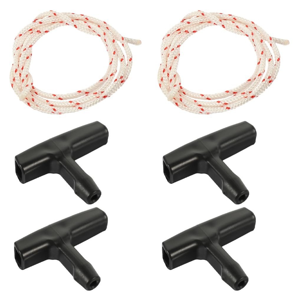 2 Sets Attic Pull Down Cord with Handle, 4M Garage Door Emergency Release Rop...
