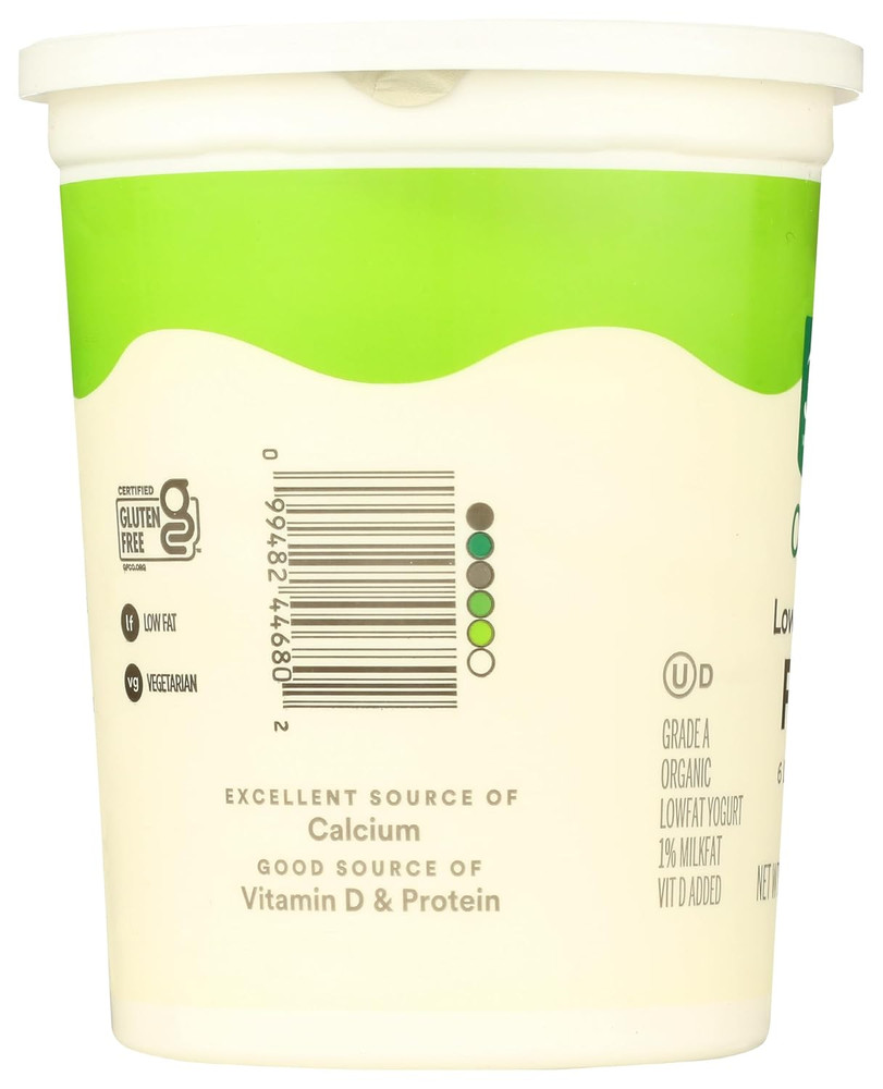 , Organic Plain Low Fat Yogurt, 32 Oz