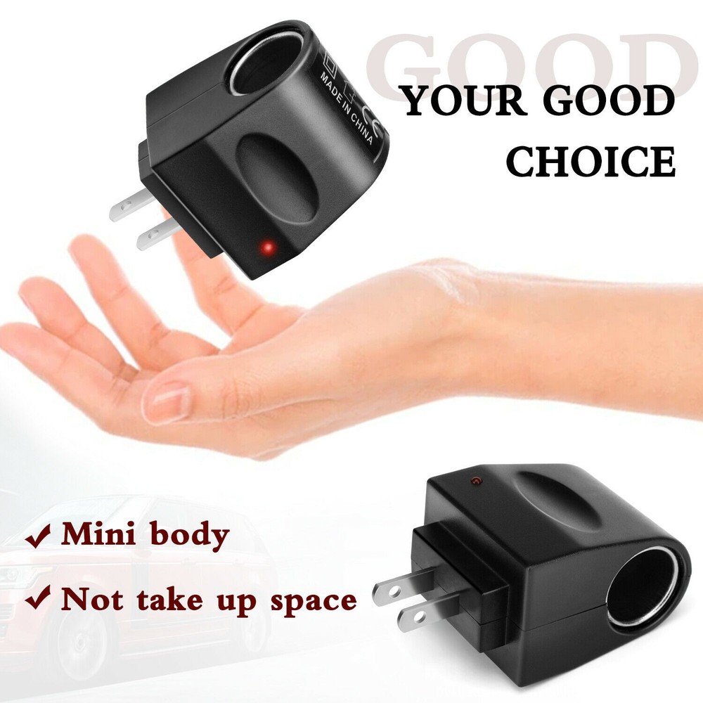 100-240V AC To 12V DC Car Cigarette Lighter Socket Power Adapter Converter LOT