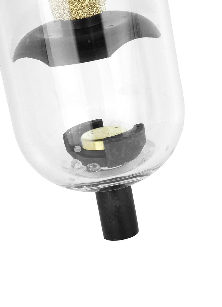 Industries 1019 3/8" NPT Polycarbonate FRL Micro Filter, Black