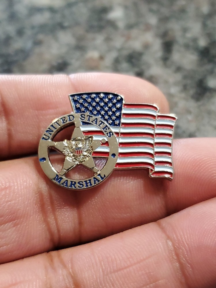 US Marshal American Flag Pin