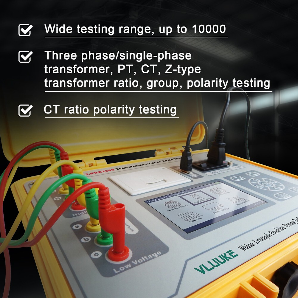 3 Phase Voltage Transformer Ratio Tester Turns Ratio Group Meter TTR Testing
