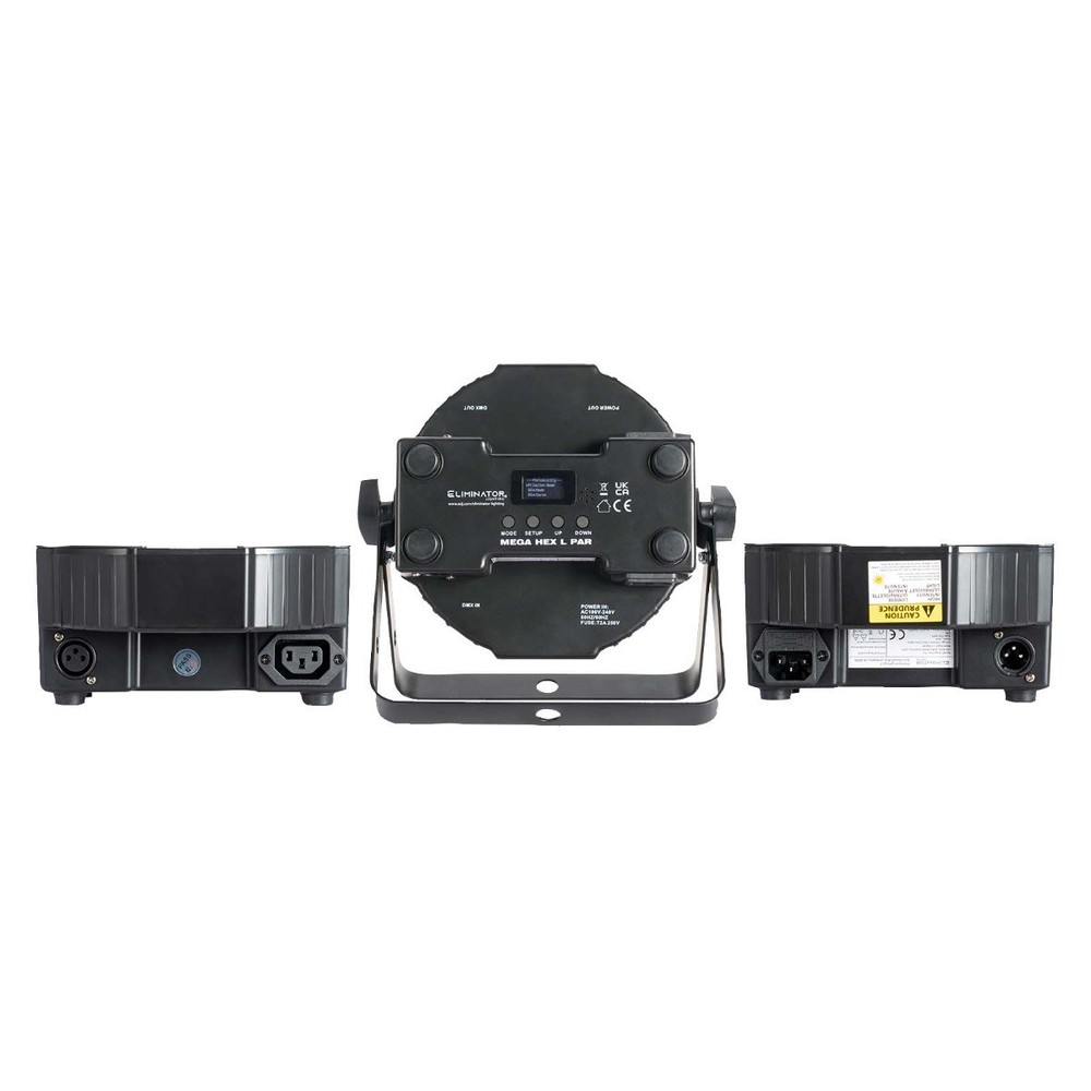 Eliminator Lighting Mega Flat Hex L PAK4 Includes 4x Mega Hex Pars, Remote, C...