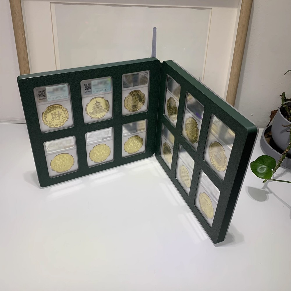 Dual-Panel Acrylic Display Stand Case Holder for NGC Graded Coin Storage Box