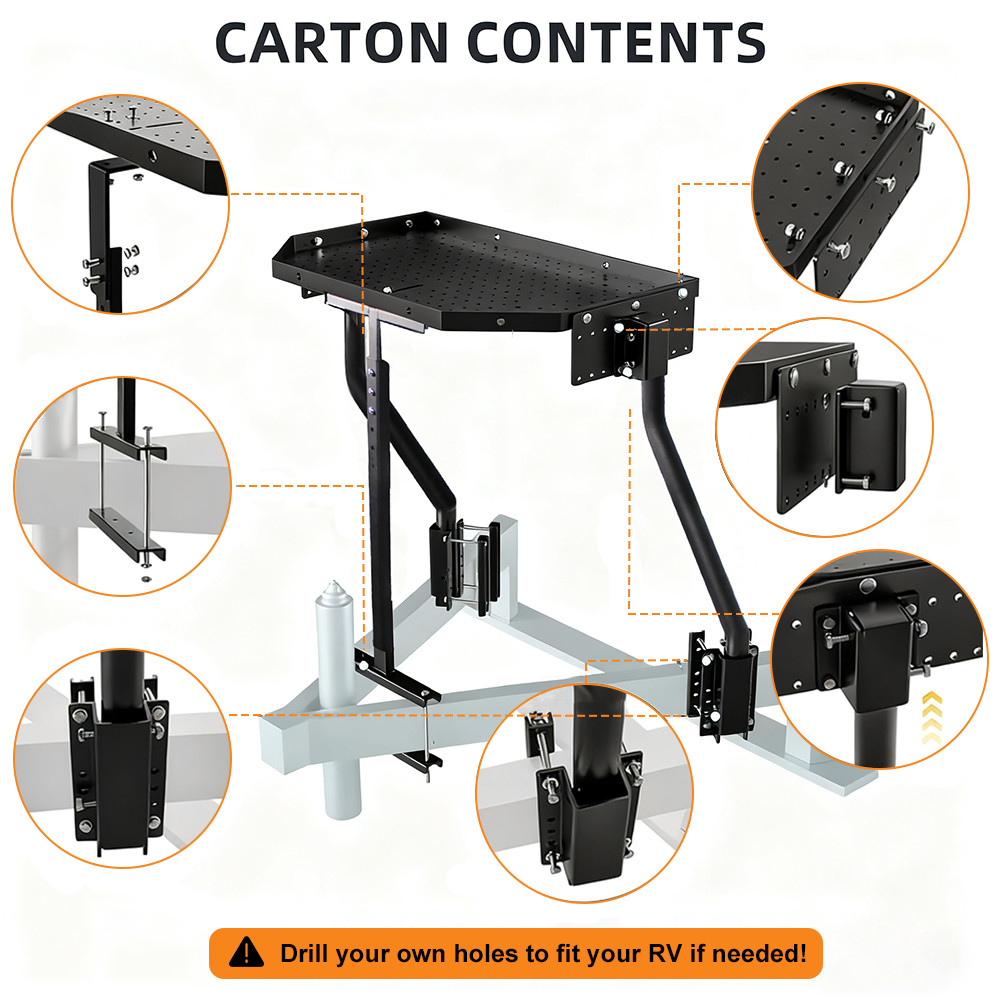 350 lbs Capacity CC-255 Trailer Tray For Adjustable "A" Frame Trailers Durable