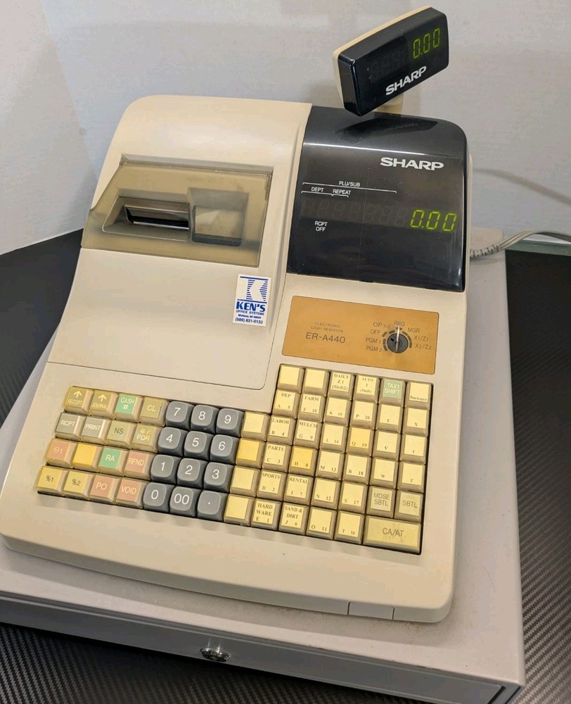 Sharp ER-A440 Cash Register Keys Tested. Operator/Manager Keys Included.