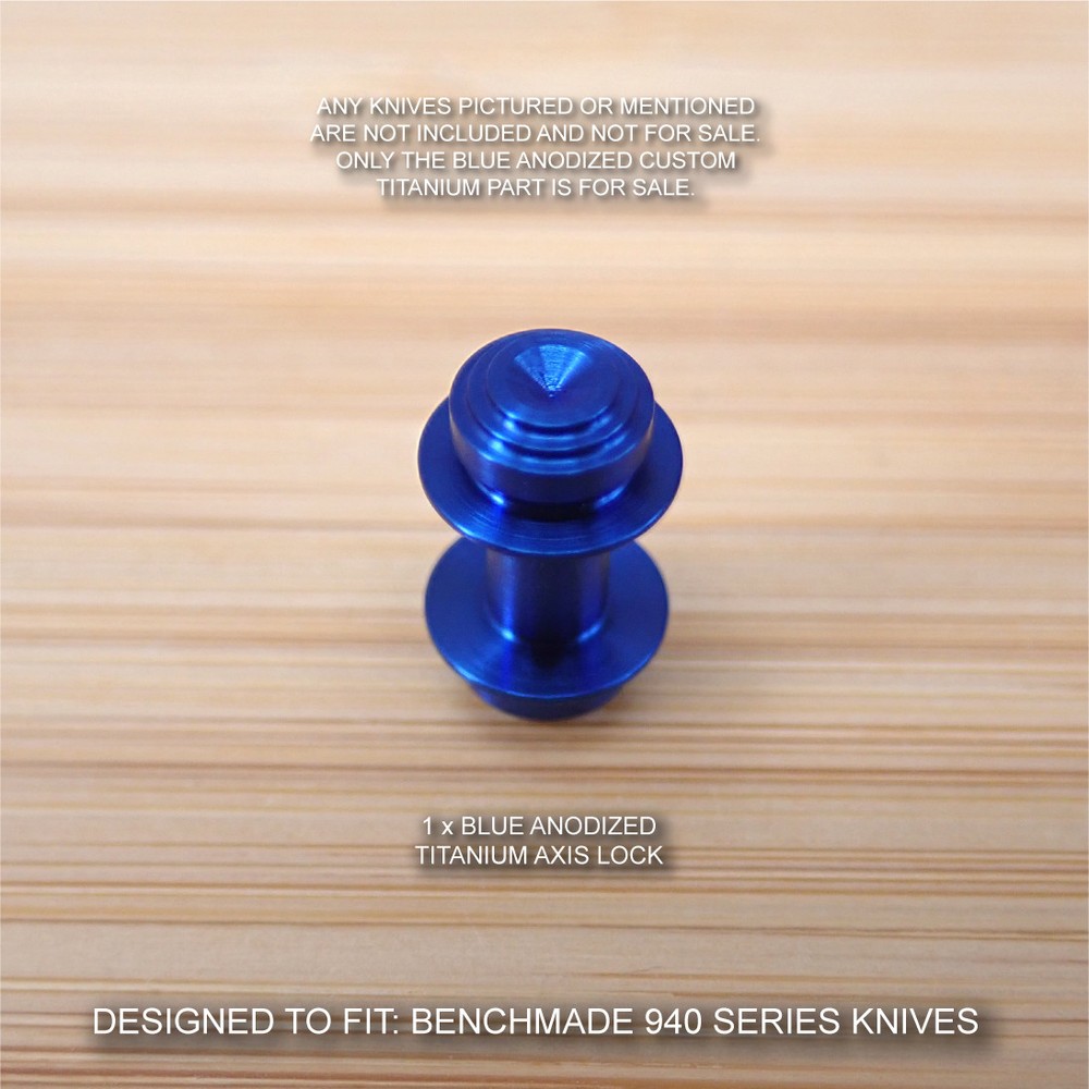 Benchmade 940-1 Osborne BLUE Anodized Custom Titanium Axis Lock - No Knife