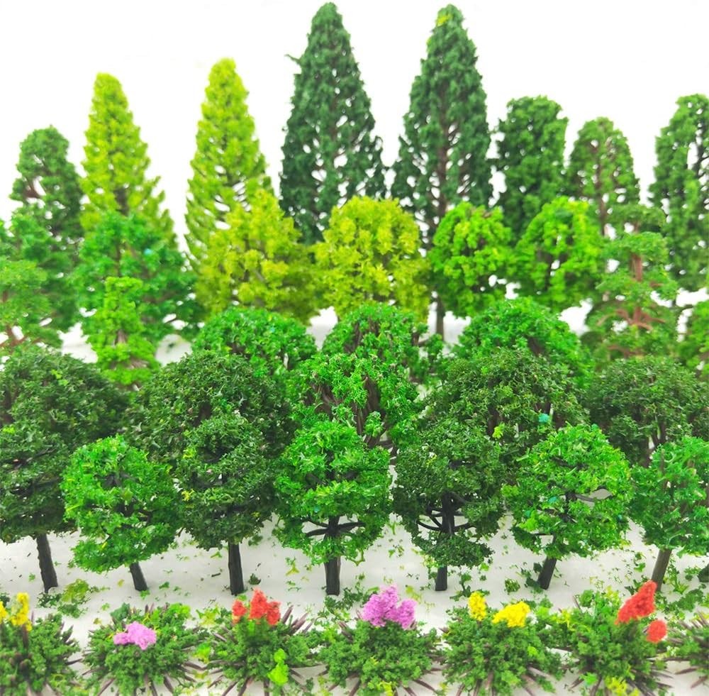 60 Piece Model Trees 1.36-6 Inh Mixed Model Tree Train Scenery Architecture Tree