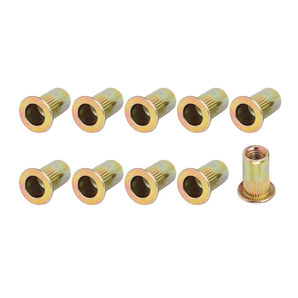 Rivet Nuts (#8-32) 20Pcs, Carbon Steel Zinc Plated Threaded Insert Nuts