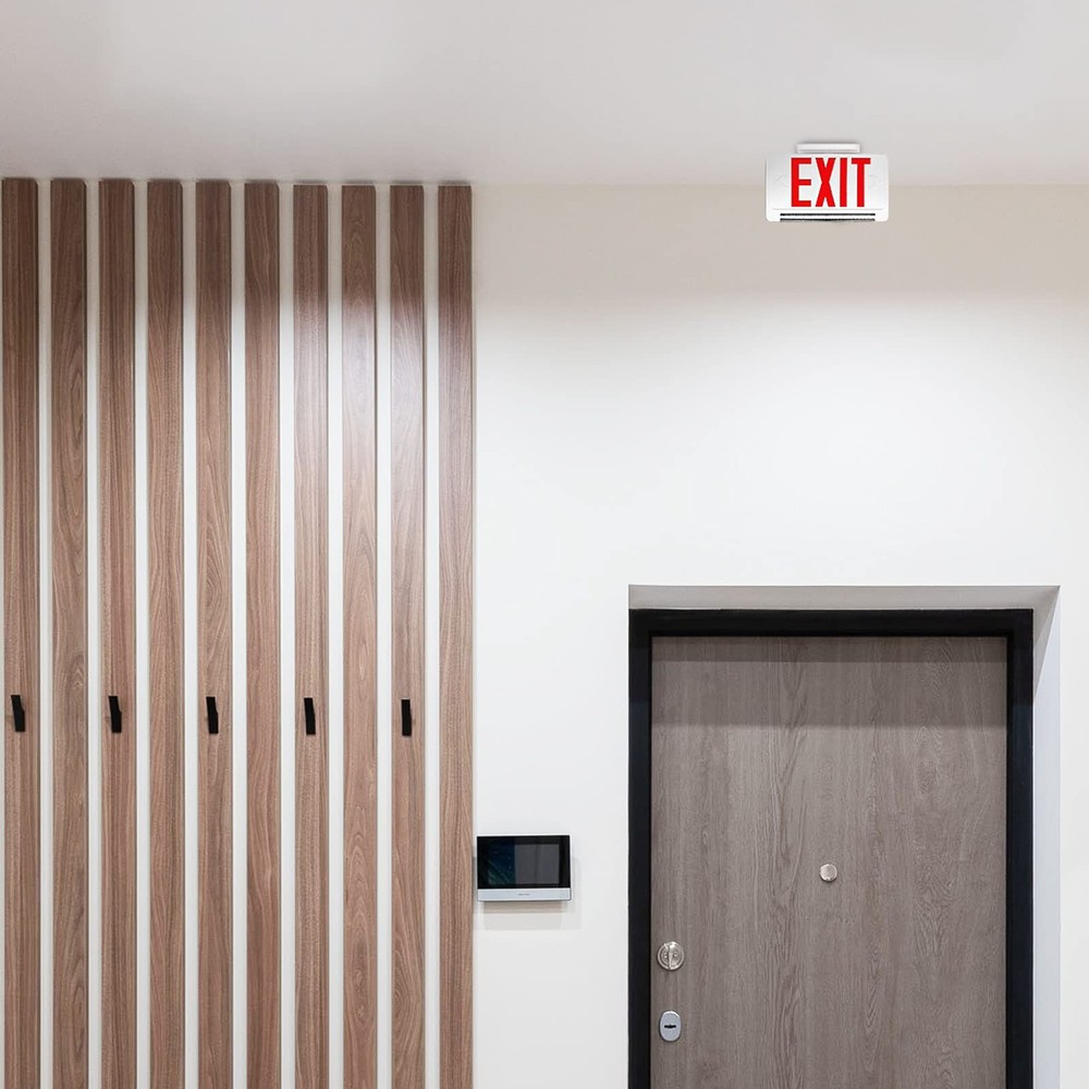 Ciata 2 Pack Ultra Bright Energy-efficient Lighted Exit Signs with Battery Ba...