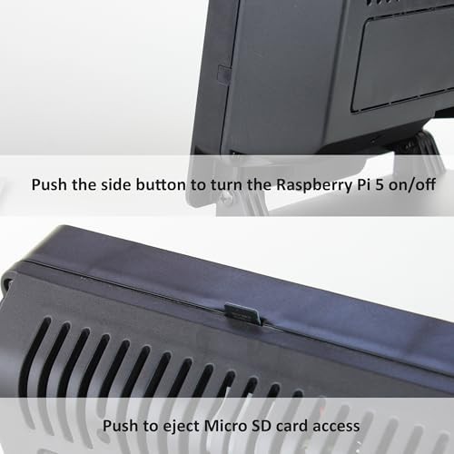 7" Raspberry Pi Touch Display 2 - SmartiPi Touch Pro 3 Case, Easy Access, Durabl