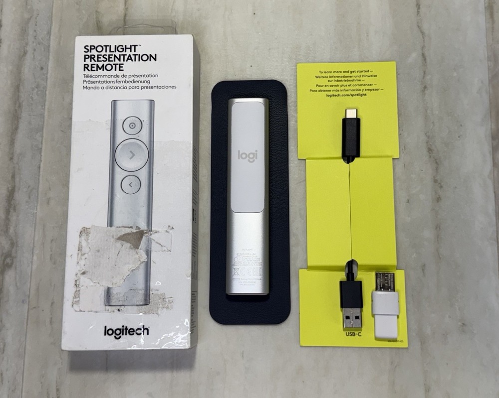 Logitech Spotlight Presentation Remote - Advanced Digital Highlighting Silver