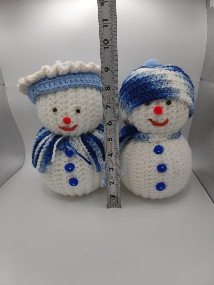 Hand Made Crochet Snowmen