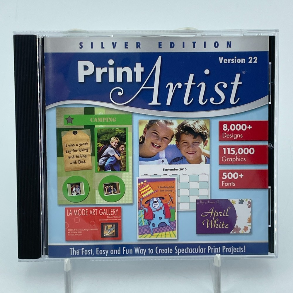 PRINT ARTIST Silver Edition Version 22 CD-ROM Nova Development Windows XP Vista
