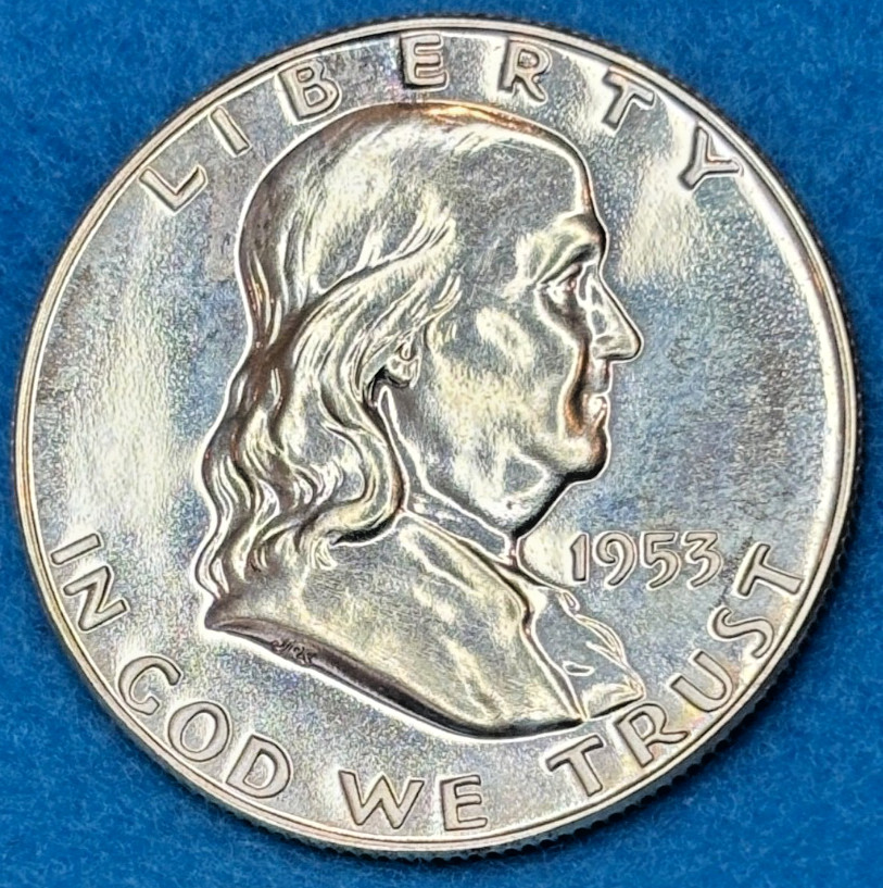 1953 FRANKLIN 90% SILVER HALF DOLLAR PROOF - NICE COIN