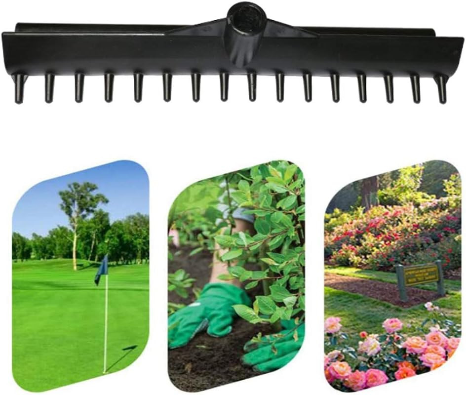 37.5X7.5Cm Golf Bunker Rake Head Replacement, 16 Teeth Double Sided Sand Trap Pi