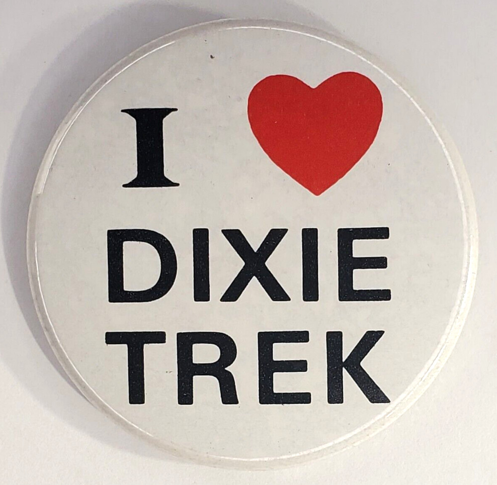 Vintage I Love Dixie Con Pinback Button Star Trek Convention