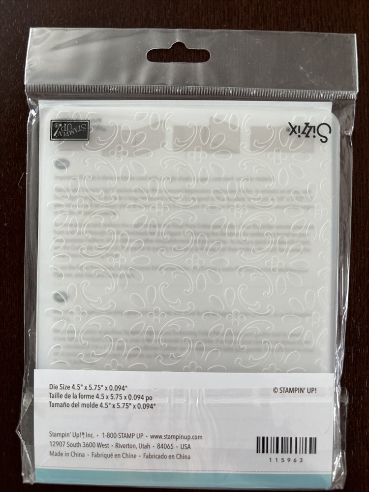 Stampin’ Up! FINIAL PRESS TEXTURED IMPRESSIONS Embossing Folder