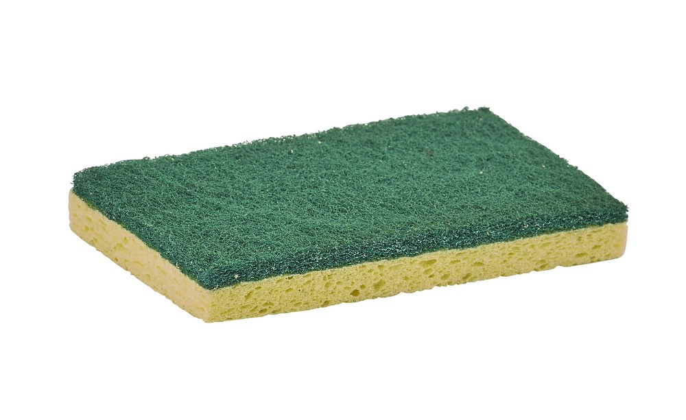 Heavy Duty Cellulose Sponge with Scouring Pad, for Dishes, Non Scratch