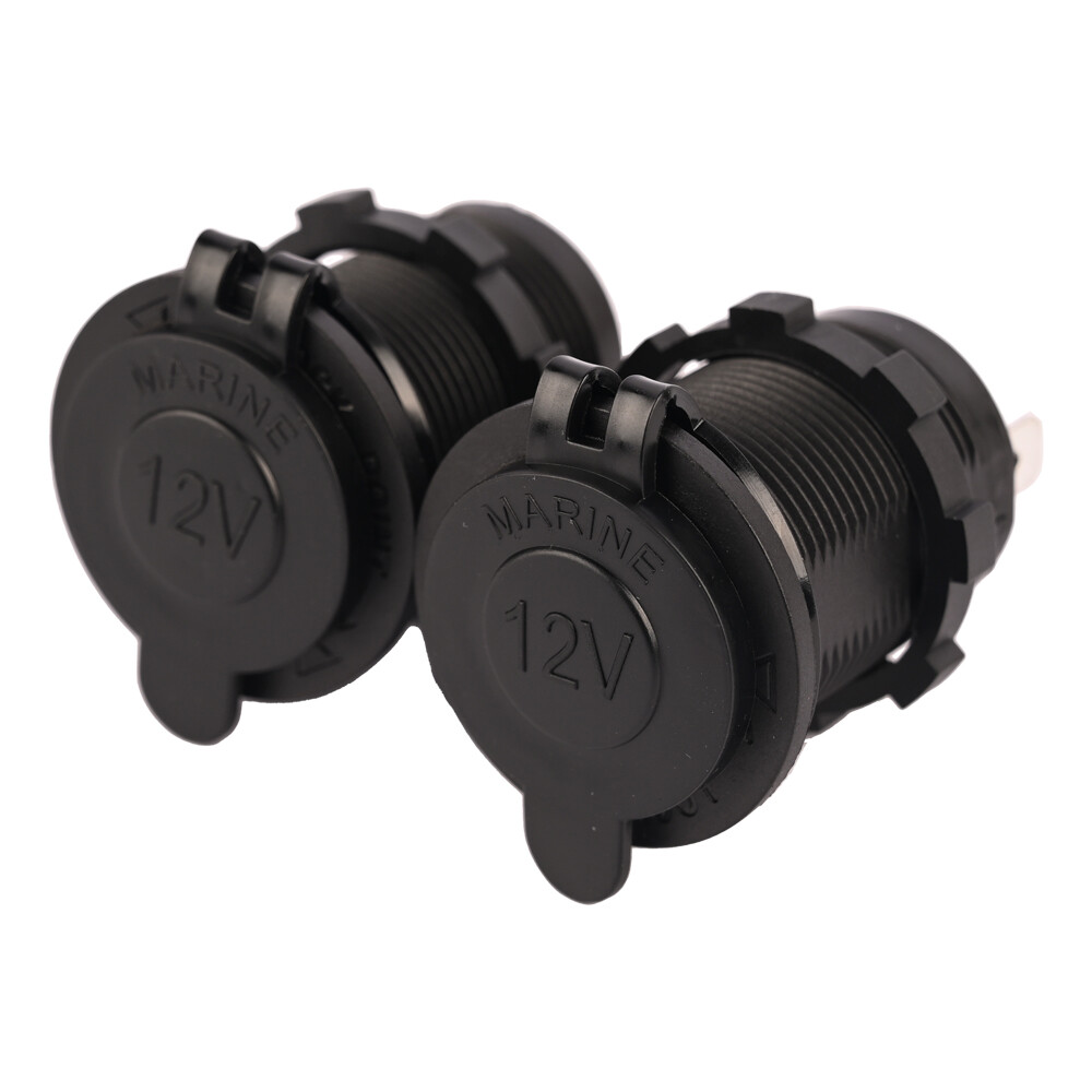 [2pack] 12V Cigarette Lighter Socket Power Outlet Receptacle Plug or Car Marine