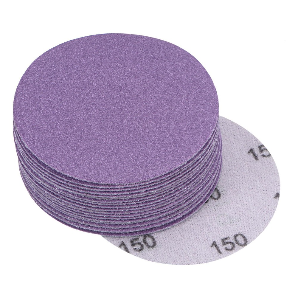 20Pcs 3-Inch Purple Sanding Discs 150 Grit Hook & Loop Aluminum Oxide Sand Paper
