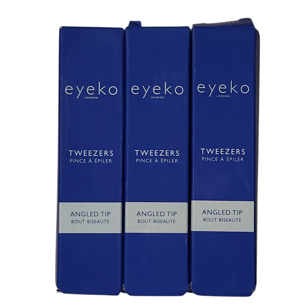 3 Pack Eyeko Angled Tip Tweezers