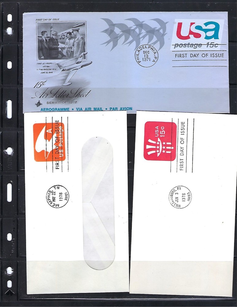 US: 3 Early FDCs F/VF 11808
