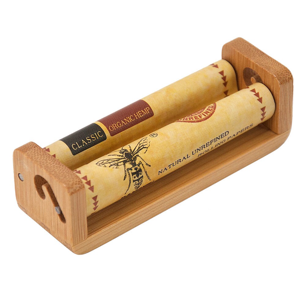 HORNET 1 1/4 Natural Bamboo Cones Roller Cigarette Rolling Machine Maker One Box