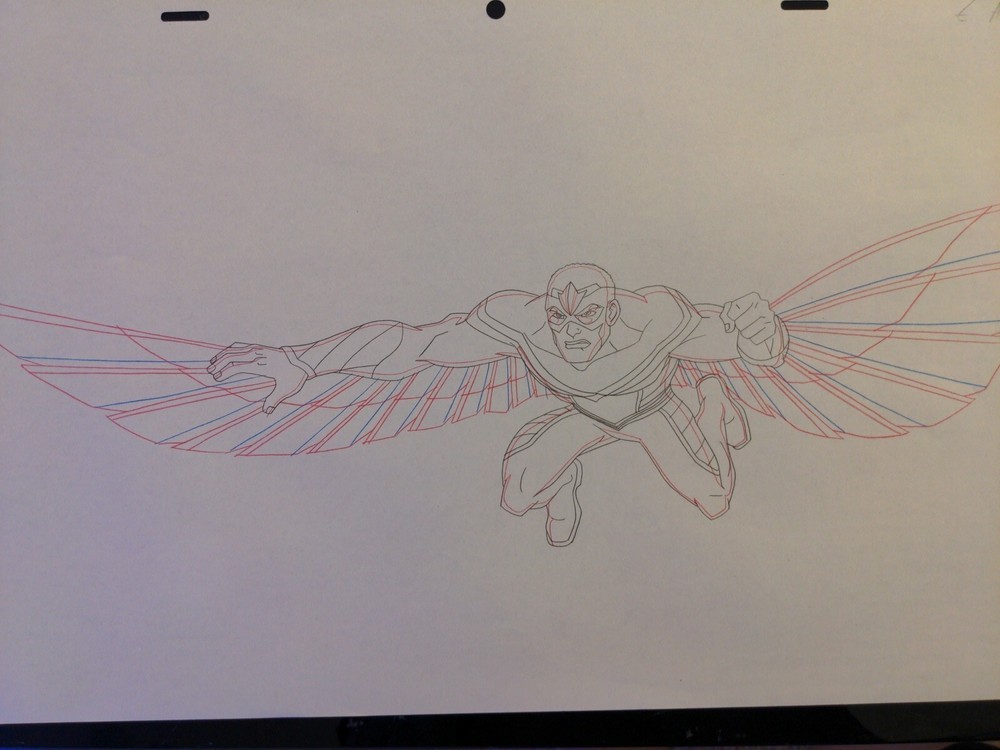 Marvel animation cels Production Art Marvel Comics AVENGERS ASSEMBLE FALCON AA3