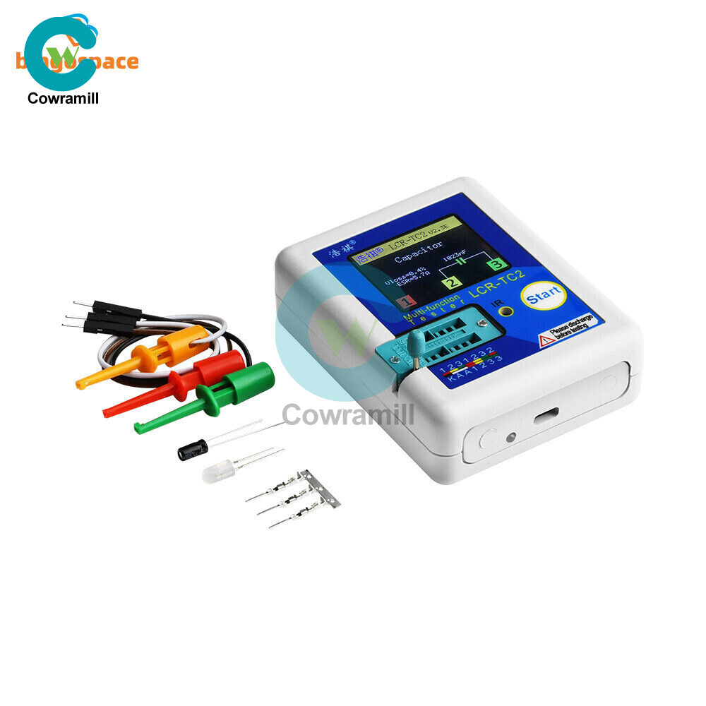 LCR-TC2 TFT Diode Transistor Tester Triode Capacitance Meter V2.3E and Cable Kit