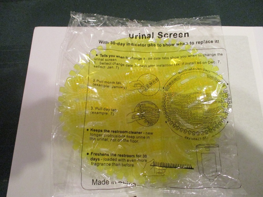Urinal Screen Deodorizer Anti-Splash 6 pack lemon cent