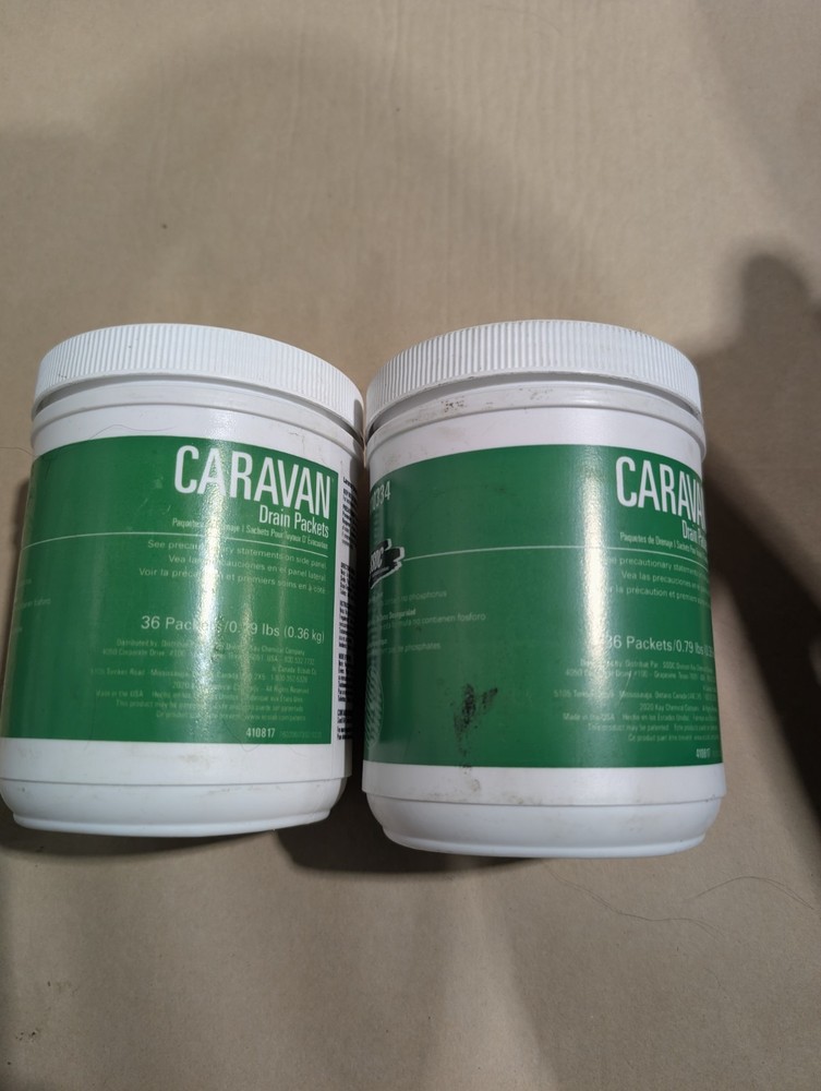 Caravan Drain Packets 36 Pack 2 Containers