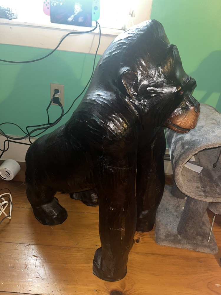Genuine Leather Gorilla Indoor Decor