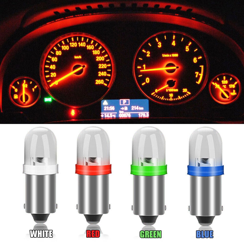 40PCS BA9S 1815 1895 LED Interior Dome Instrument Dash Panel Gauge Light Bulbs