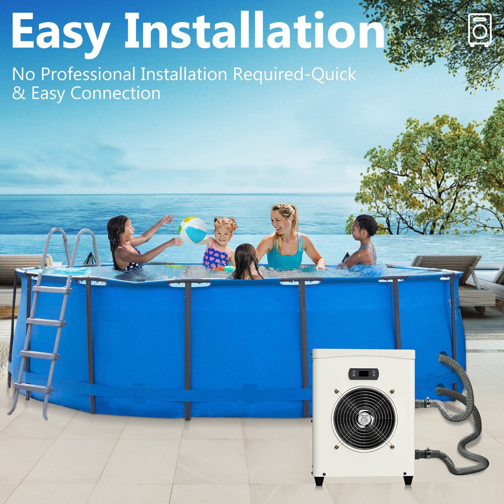 SLSY Above Ground Pools Heater 110V Electric Pool HeaterTitanium Heat Ex G3D