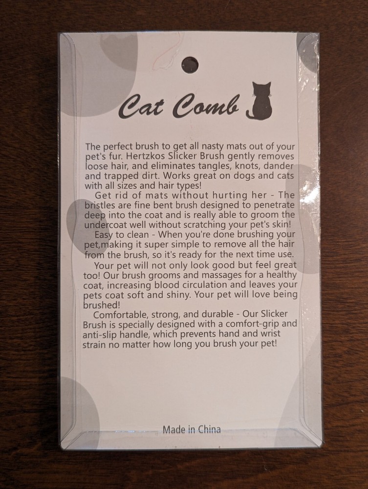 Cat Comb / Hair Removal Massaging Shell Comb Soft Deshedding