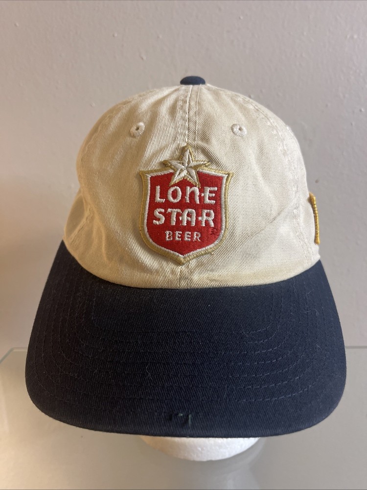 Lone Star Black And White Adjustable Strapback Hat White