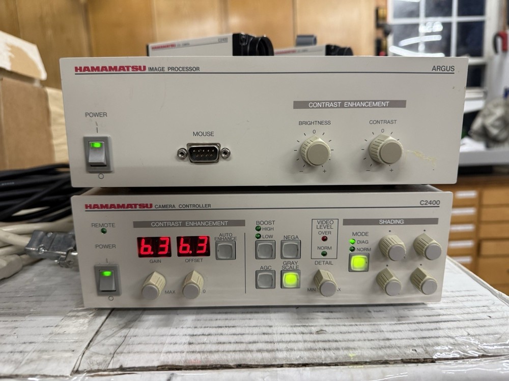 Hamamatsu C2400 CCD Camera System w/ ARGUS Image Processor, 2 Cameras, Cables
