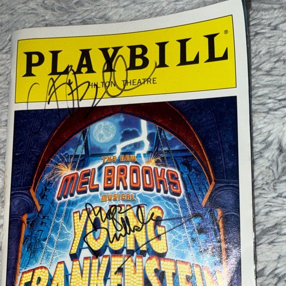 Young Frankenstein Playbill Signed Autographed Broadway Memorabilia